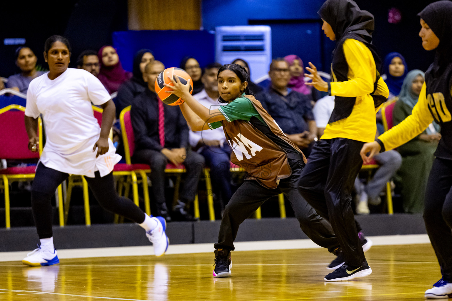 Day 1 of 25th Milo Inter-School Netball Tournament was held in Social Center at Male', Maldives on Thursday, 8th August 2024. Photos: Nausham Waheed / images.mv