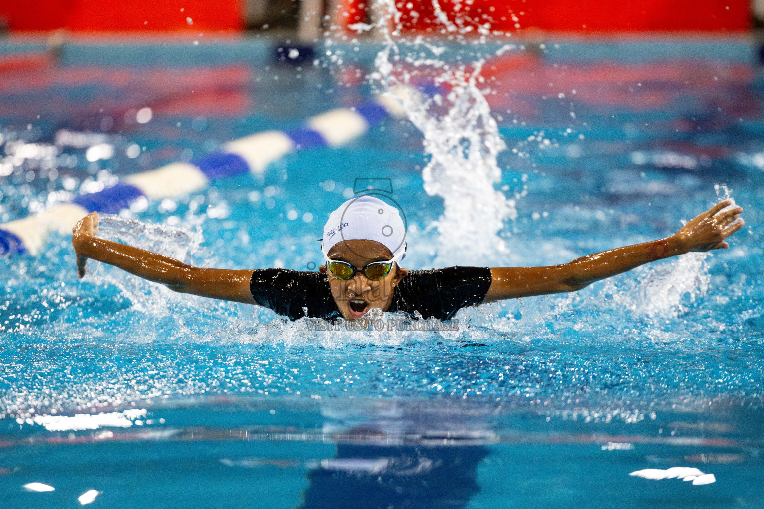 Day 6 of National Swimming Competition 2024 held in Hulhumale', Maldives on Wednesday, 18th December 2024. Photos: Mohamed Mahfooz Moosa / images.mv