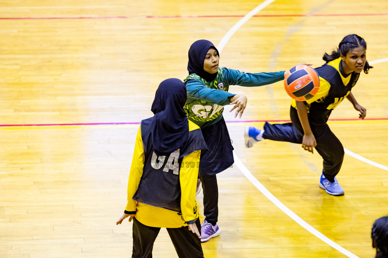 Day 2 of 25th Inter-School Netball Tournament was held in Social Center at Male', Maldives on Saturday, 10th August 2024. Photos: Nausham Waheed / images.mv