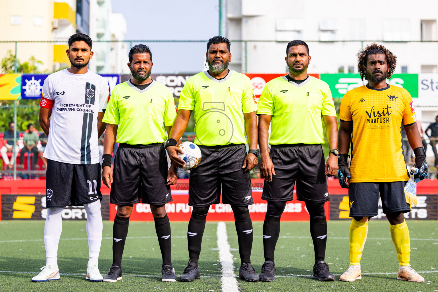K Dhiffushi vs K Maafushi in Day 15 of Golden Futsal Challenge 2025 was held on Sunday, 19th January 2025, in Hulhumale', Maldives. Photos: Nausham Waheed / images.mv