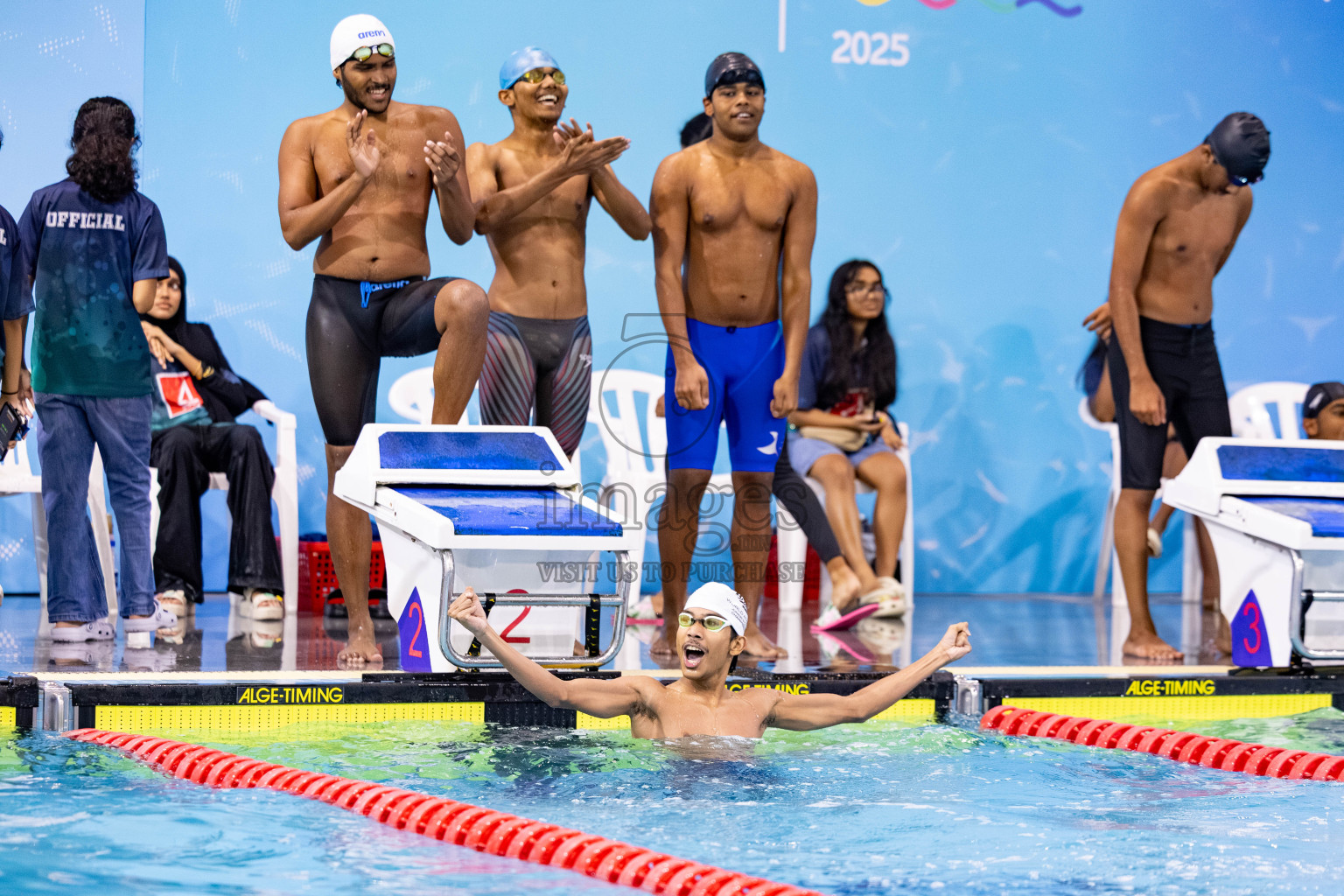 Day 6 of BML 21st Interschool Swimming Competition 2025 was held in Hulhumale' Swimming Pool, Hulhumale', Maldives on Thursday, 16th October 2025.
Photos: Hassan Simah / images.mv