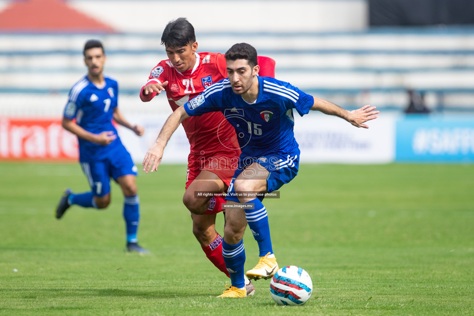 Kuwait vs Nepal in the opening match of SAFF Championship 2023 held in Sree Kanteerava Stadium, Bengaluru, India, on Wednesday, 21st June 2023. Photos: Nausham Waheed / images.mv