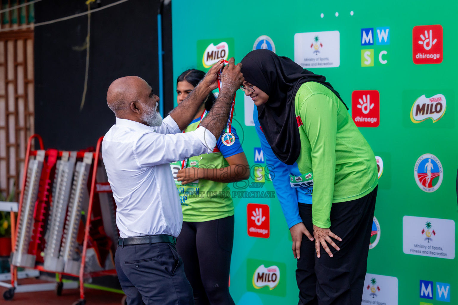 Day 1 of 12th Milo Association Championships was held in Ekuveni Track at Male', Maldives on Thursday, 24th April 2025. Photos: Nausham Waheed / images.mv