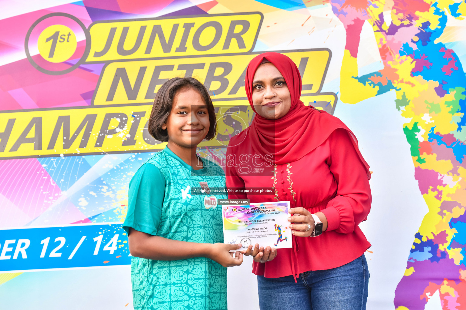 Final of Junior Netball Championship 2022 held in Male', Maldives on 19th March 2022. Photos by Nausham Waheed