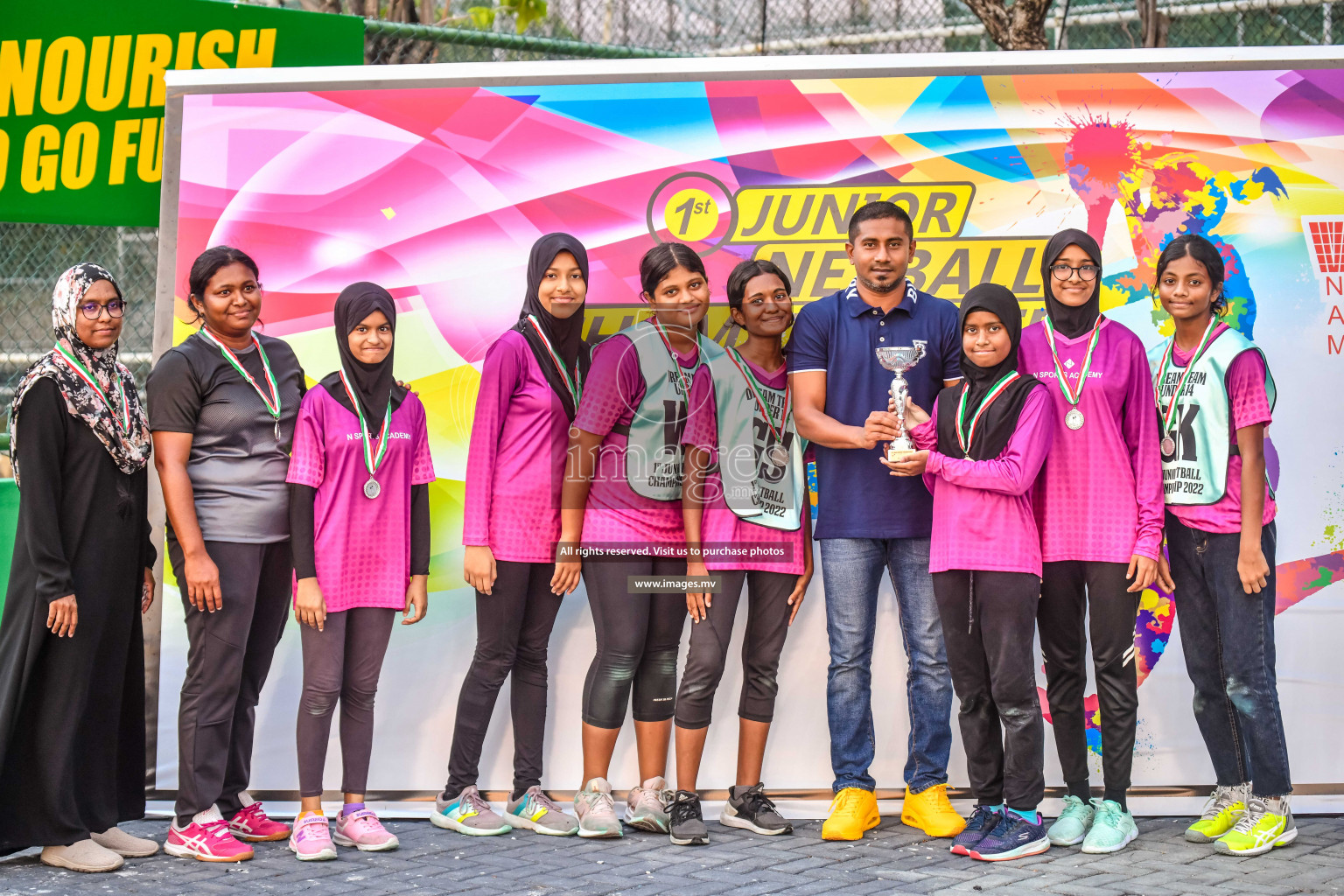 Final of Junior Netball Championship 2022 held in Male', Maldives on 19th March 2022. Photos by Nausham Waheed