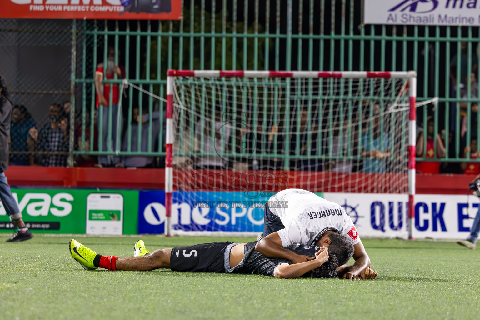 Dh Maaenboodhoo vs Dh Kudahuvadhoo in Dhaalu Atoll Finals in Day 25 of Golden Futsal Challenge 2025 was held on Wednesday , 28th January 2025, in Hulhumale', Maldives. Photos: Ismail Thoriq / images.mv