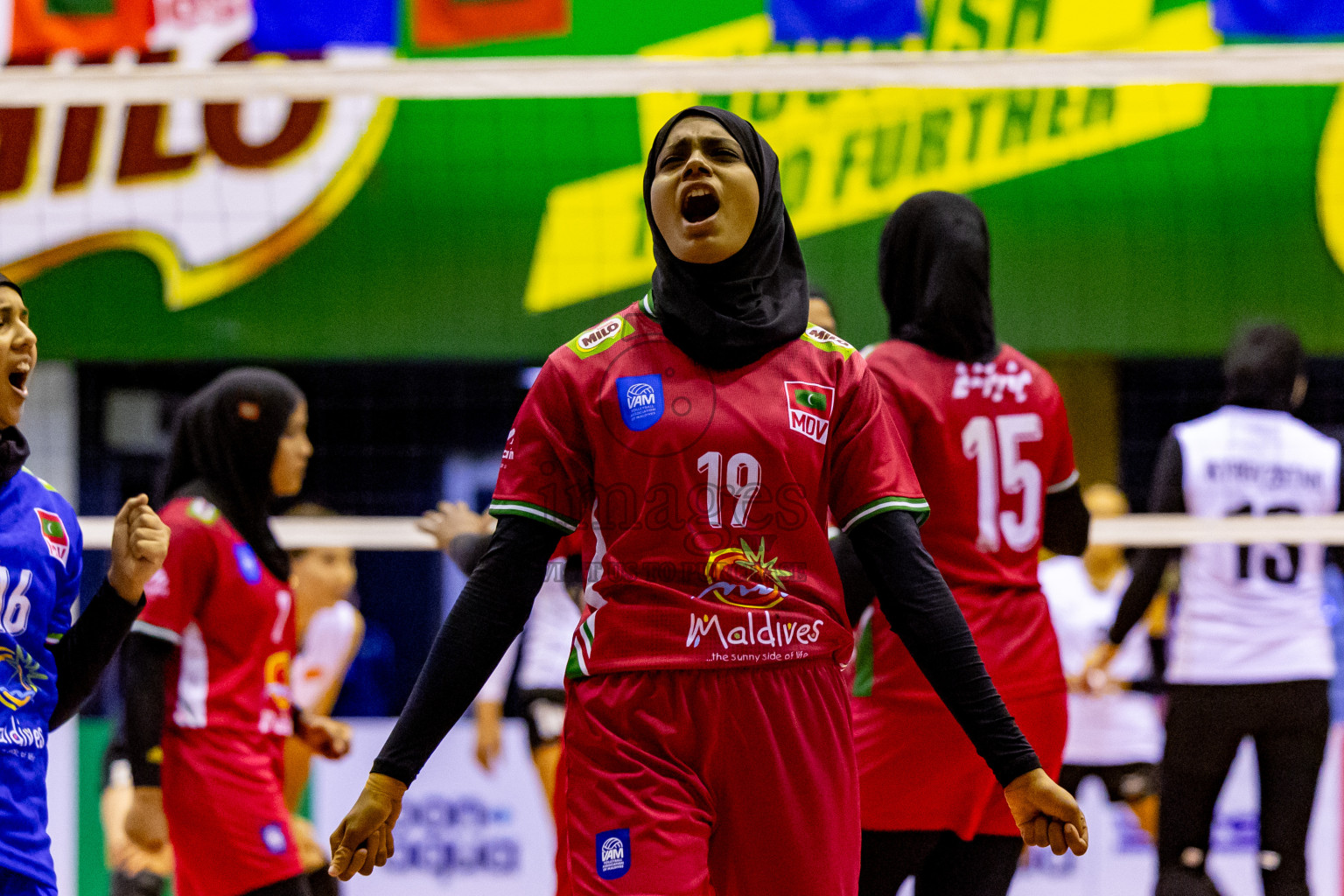 Final of CAVA Woman's Volleyball Challenge Cup 2024 was held in Social Center, Male', Maldives on Wednesday, 11th September 2024. Photos: Nausham Waheed / images.mv