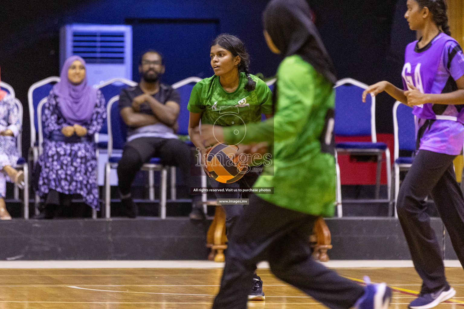 Day6 of 24th Interschool Netball Tournament 2023 was held in Social Center, Male', Maldives on 1st November 2023. Photos: Nausham Waheed / images.mv