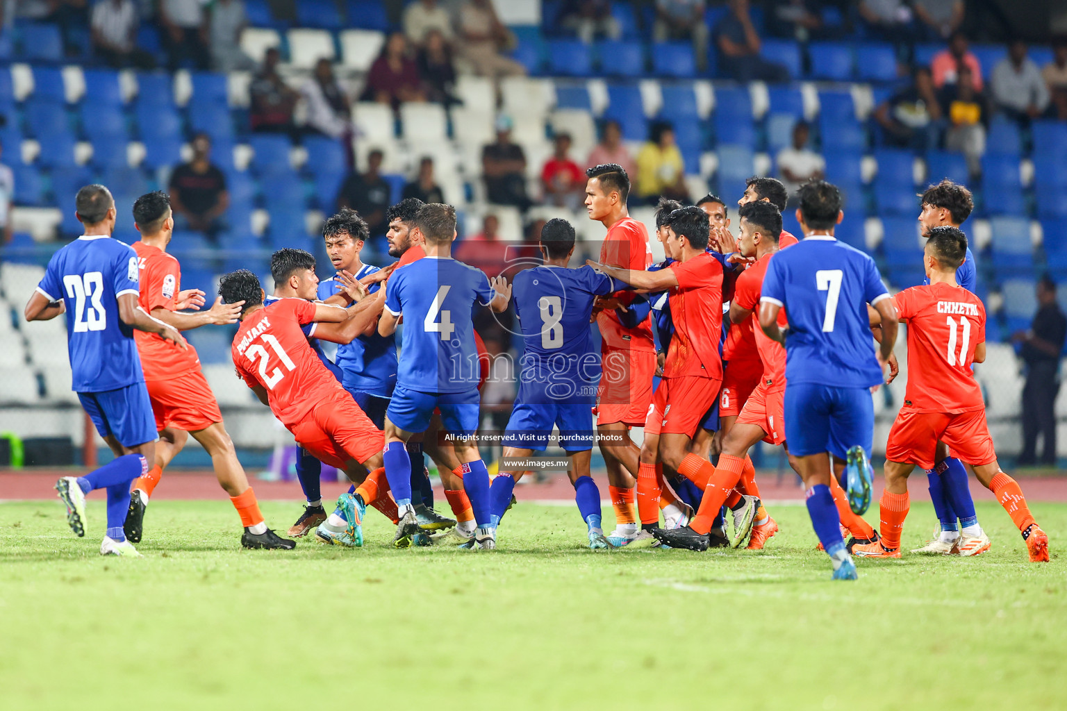 Nepal vs India in SAFF Championship 2023 held in Sree Kanteerava Stadium, Bengaluru, India, on Saturday, 24th June 2023. Photos: Nausham Waheed, Hassan Simah / images.mv