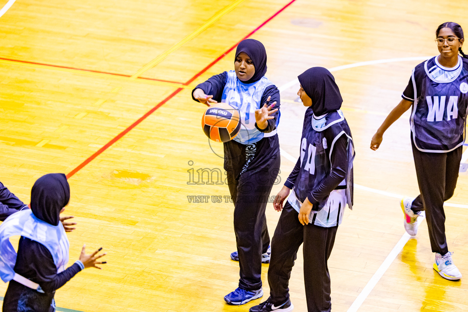 Day 12 of 25th Inter-School Netball Tournament was held in Social Center at Male', Maldives on Thursday, 22nd August 2024. Photos: Nausham Waheed / images.mv