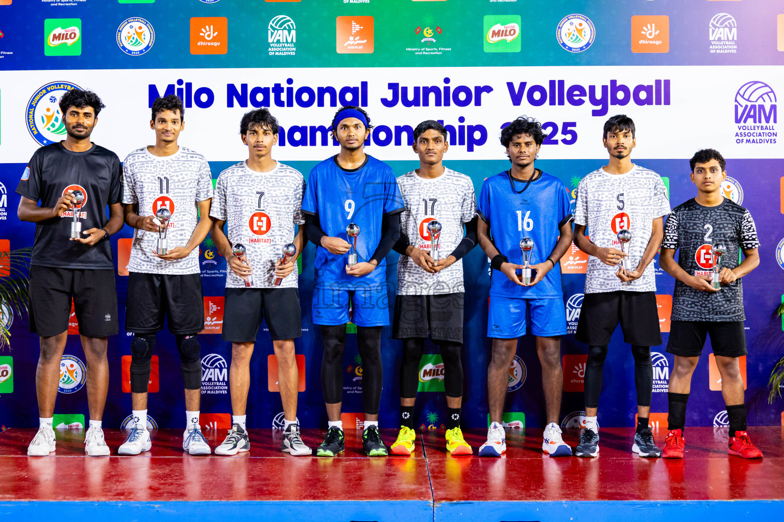 Maathoda Sports Club vs Sports Club City in the Finals of Milo National Junior Volleyball Championship 2025 Men's Division was held on Sunday, 30th November 2025 at Ekuveni Turf Court Male', Maldives. Photos: Nausham Waheed / images.mv