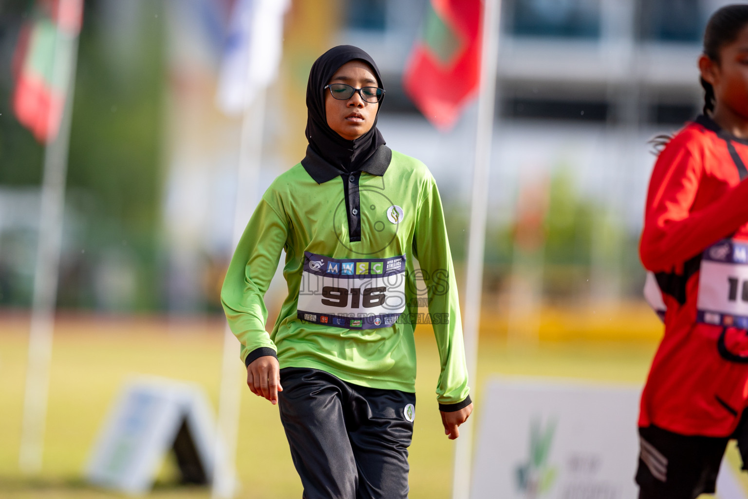 Day 3 of MWSC Interschool Athletics Championships 2024 held in Hulhumale Running Track, Hulhumale, Maldives on Monday, 11th November 2024. 
Photos by: Hassan Simah / Images.mv