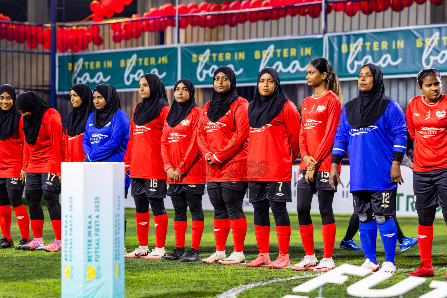 Goidhoo vs Dhonfan in the finals of Better in Baa Futsal Fiesta 2025 woman's division held in B. Eydhafushi, Maldives on Monday, 17th November 2025. Photos: Nausham Waheed / images.mv