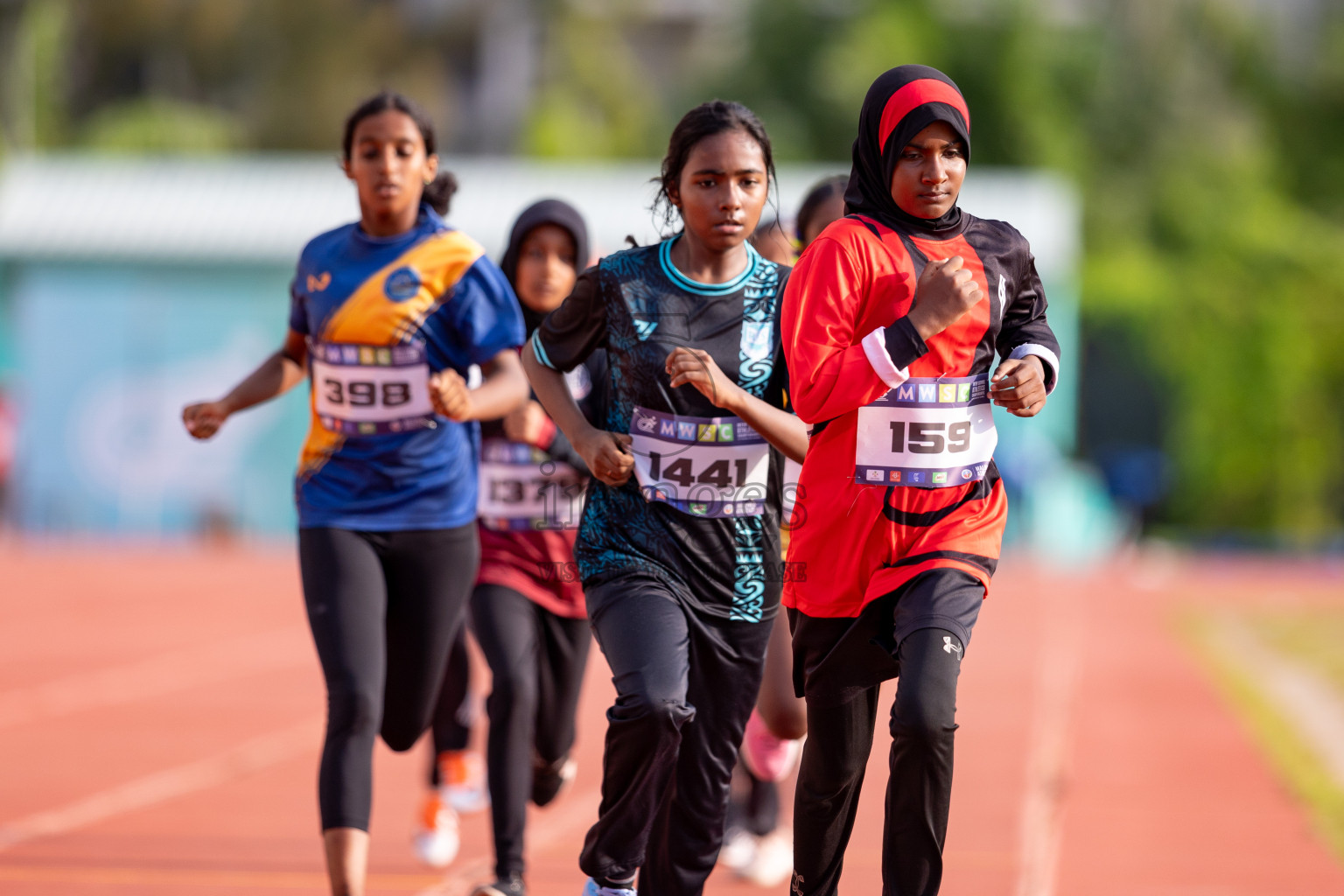 Day 3 of MWSC Interschool Athletics Championships 2024 held in Hulhumale Running Track, Hulhumale, Maldives on Monday, 11th November 2024. 
Photos by: Hassan Simah / Images.mv