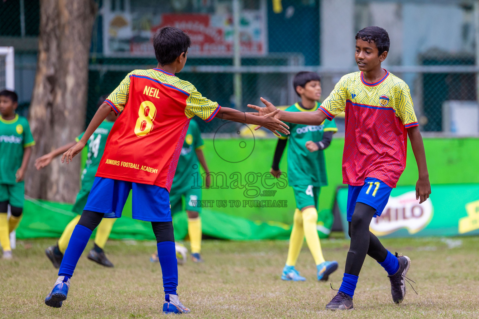 Day 1 of MILO Academy Championship 2024 - U12 was held at Henveiru Grounds in Male', Maldives on Thursday, 4th July 2024. Photos: Shuu Abdul Sattar / images.mv