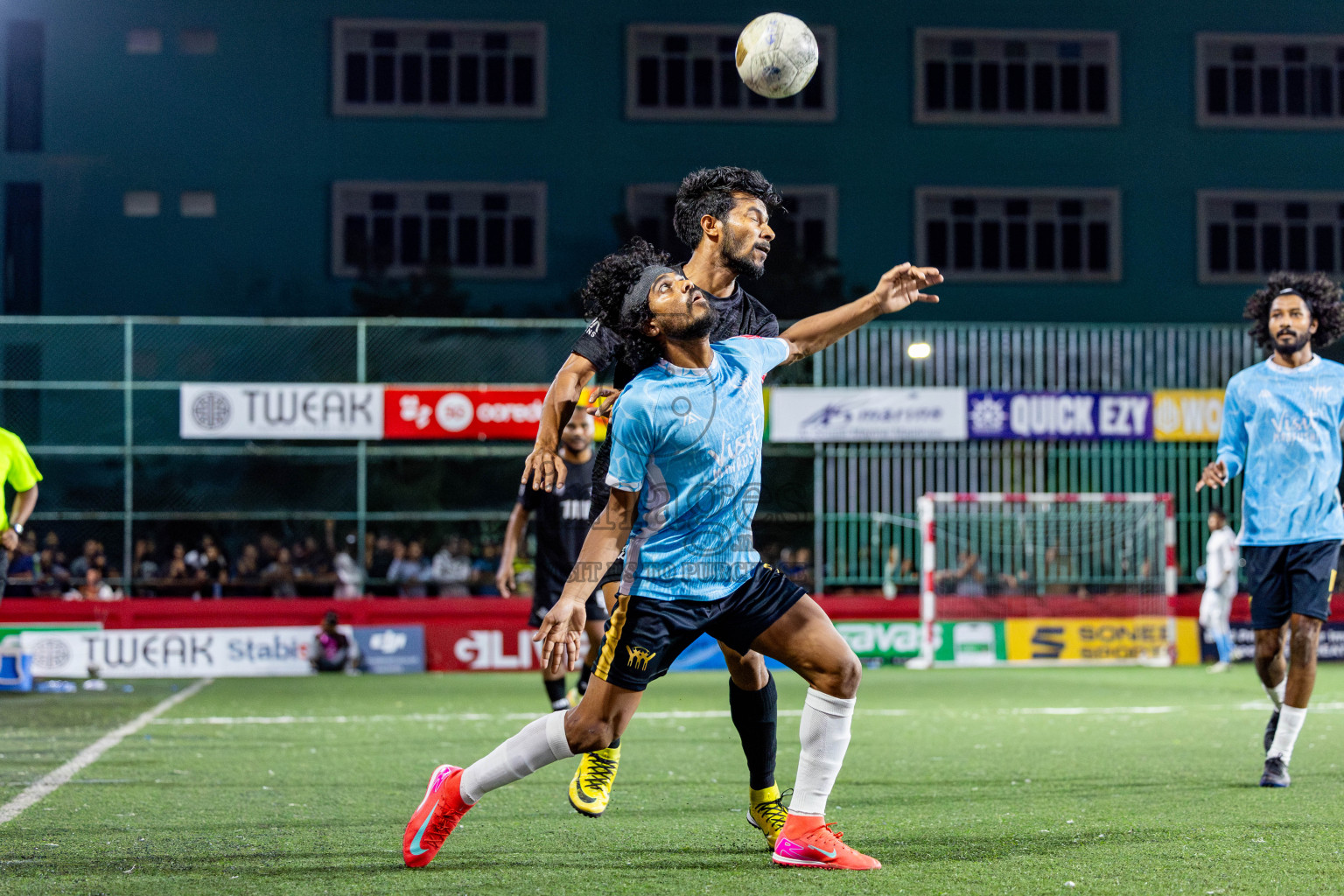 K Maafushi vs K Kaashidhoo in zone round on Day 31 of Golden Futsal Challenge 2025 was held on Tuesday , 4th February 2025, in Hulhumale', Maldives. Photos: Nausham Waheed / images.mv