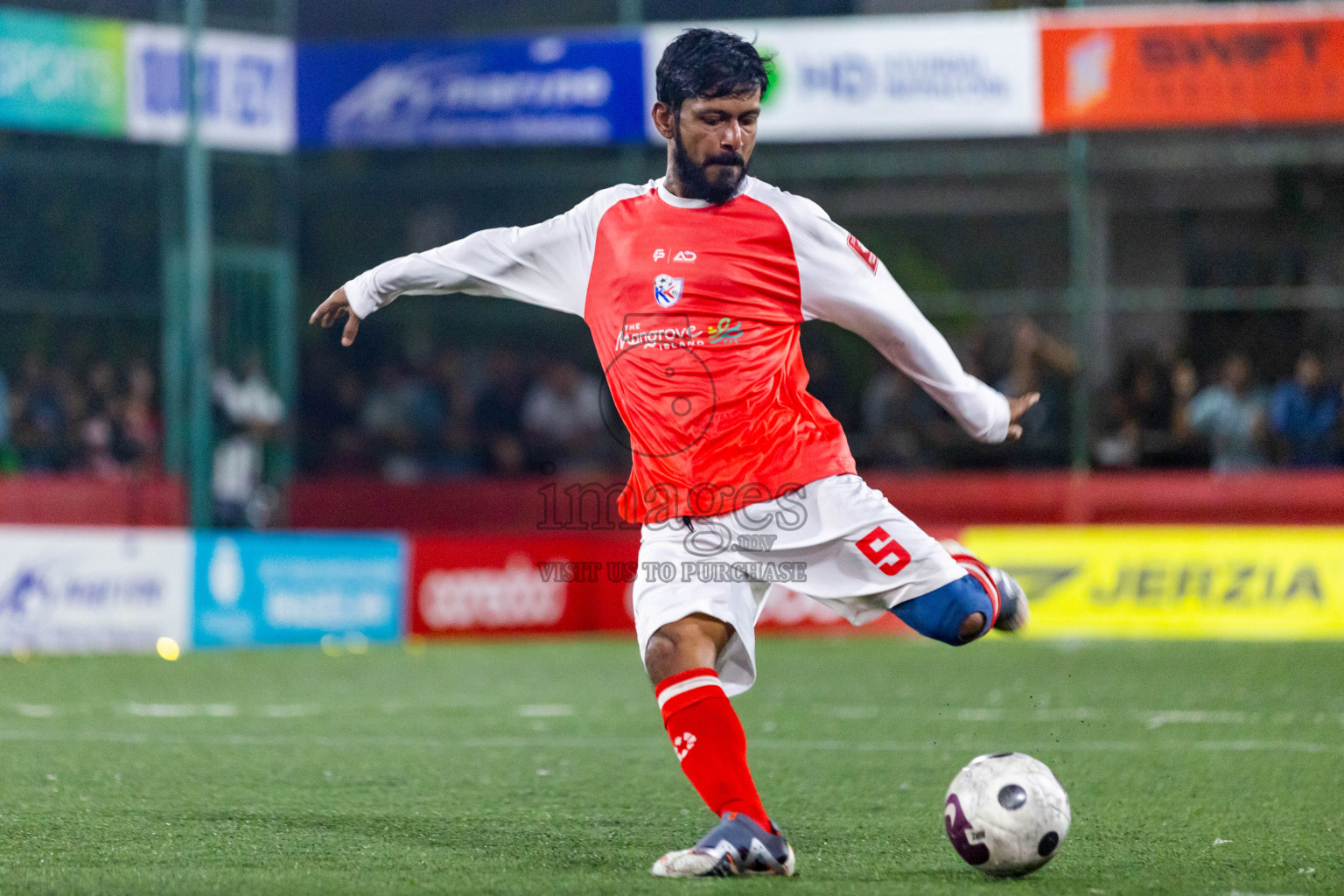 N Maafaru vs N Kendhikulhudhoo in Day 23 of Golden Futsal Challenge 2024 was held on Tuesday , 6th February 2024 in Hulhumale', Maldives Photos: Nausham Waheed / images.mv