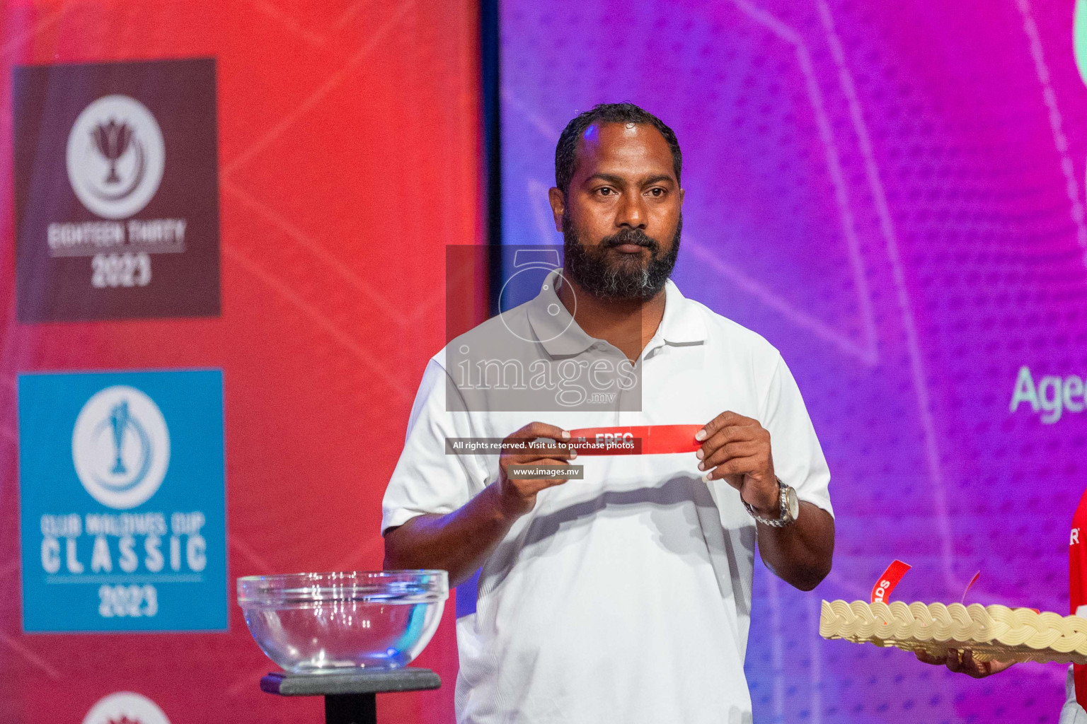 Draw ceremony of Club Maldives 2023 was held on Thursday, 6th July 2023 at PSM Studio in Male', Maldives.  Photos: Ismail Thoriq / images.mv