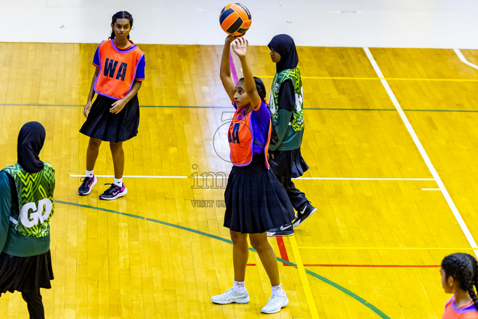 Day 4 of 25th Inter-School Netball Tournament was held in Social Center at Male', Maldives on Monday, 12th August 2024. Photos: Nausham Waheed / images.mv