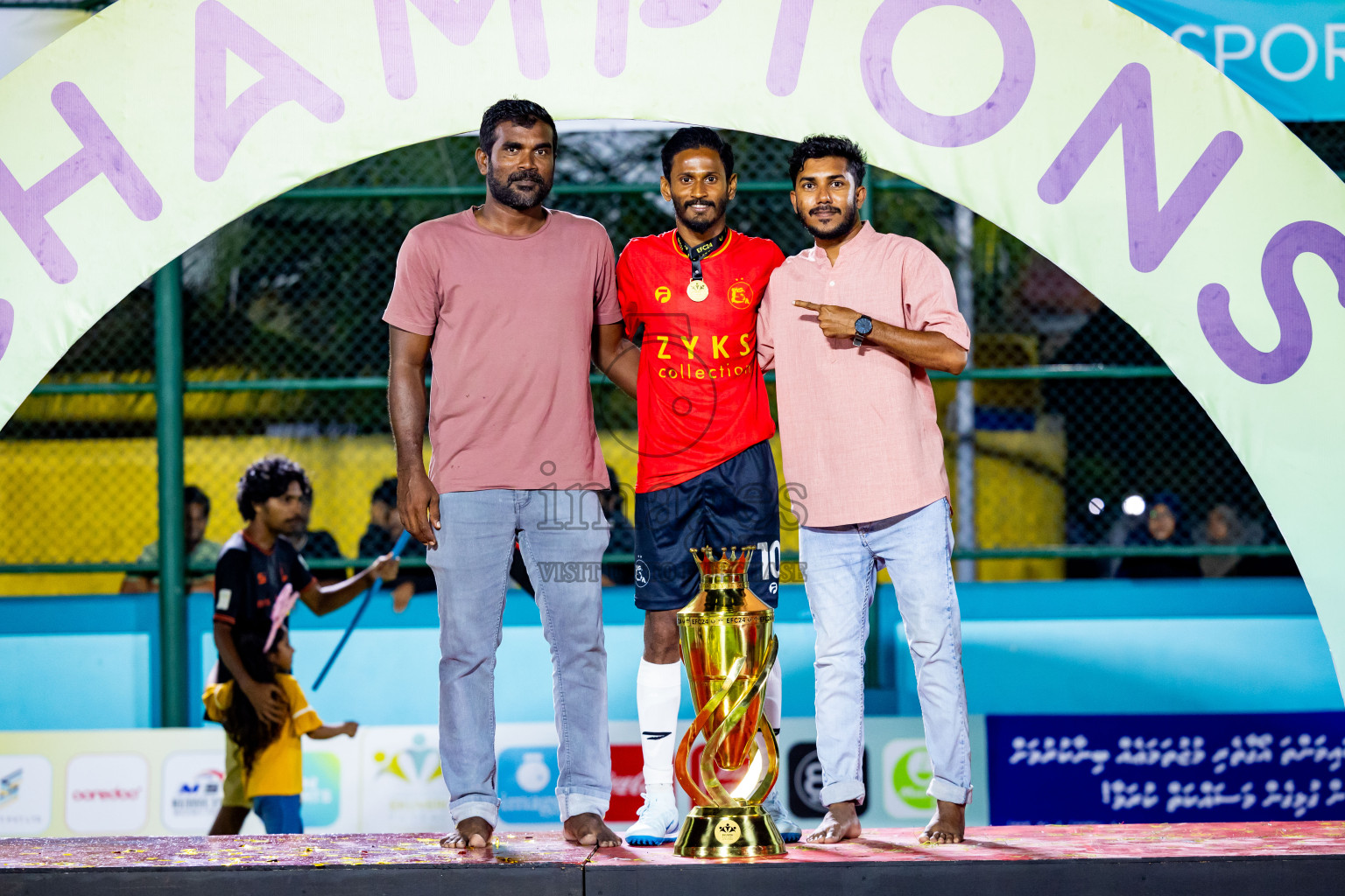 Dee Ess Kay vs Kovigoani in Final of Laamehi Dhiggaru Ekuveri Futsal Challenge 2024 was held on Wednesday, 31st July 2024, at Dhiggaru Futsal Ground, Dhiggaru, Maldives Photos: Nausham Waheed / images.mv