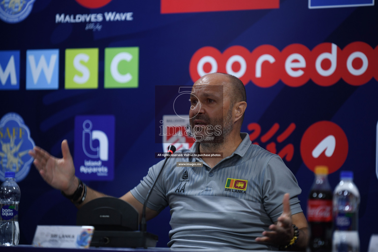 Match Day 3, Pre-match Press Conference of SAFF Championship 2021 held on 06th October 2021 at Galholhu National Stadium, Male', Maldives