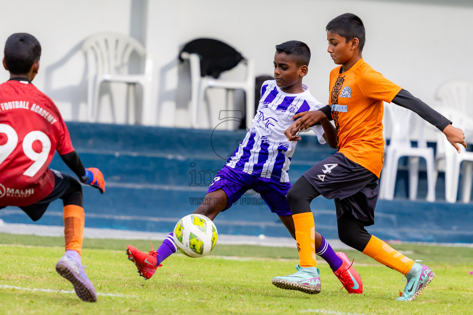 Day 1 of MILO Academy Championship 2025 (U-12) was held at Henveiru Stadium in Male', Maldives on Thursday, 1st May 2025. Photos: Nausham Waheed / images.mv