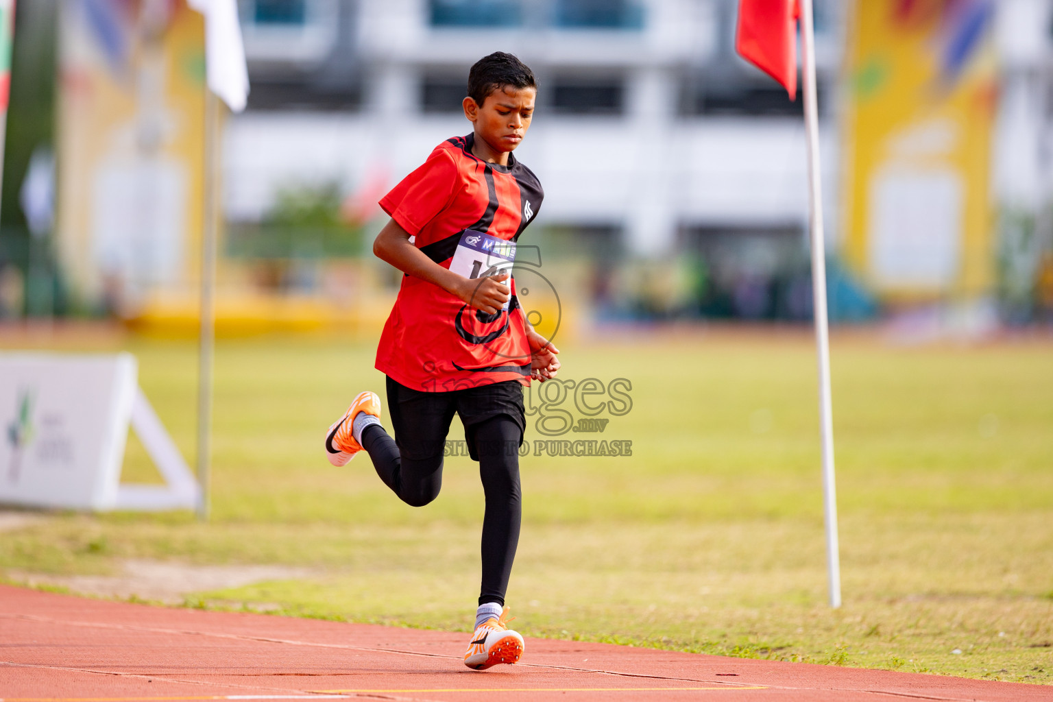 Day 3 of MWSC Interschool Athletics Championships 2024 held in Hulhumale Running Track, Hulhumale, Maldives on Monday, 11th November 2024. 
Photos by: Hassan Simah / Images.mv