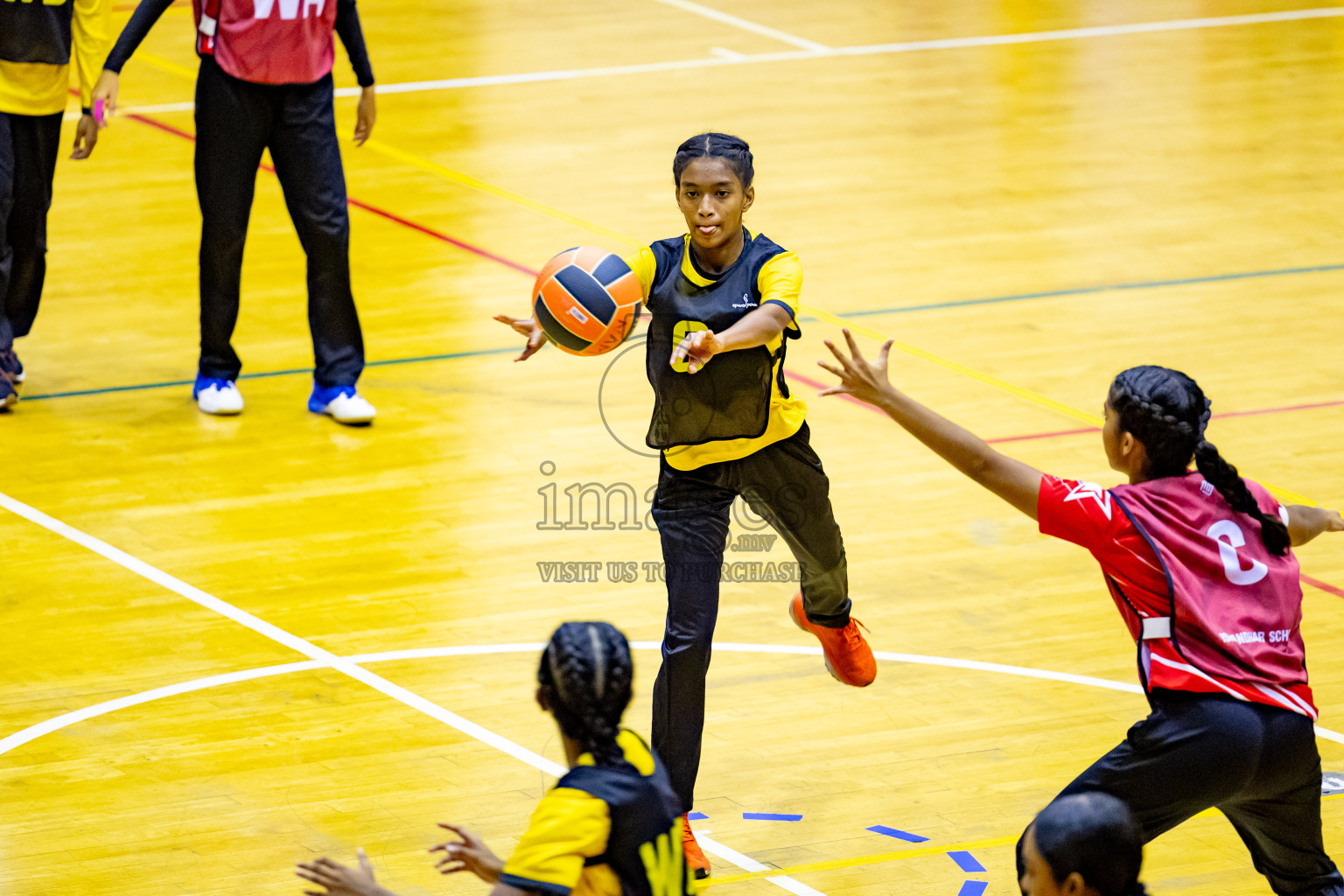 Day 4 of 25th Inter-School Netball Tournament was held in Social Center at Male', Maldives on Monday, 12th August 2024. Photos: Nausham Waheed / images.mvbv c