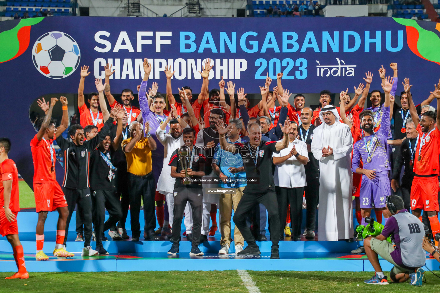 Kuwait vs India in the Final of SAFF Championship 2023 held in Sree Kanteerava Stadium, Bengaluru, India, on Tuesday, 4th July 2023. Photos: Nausham Waheed / images.mv