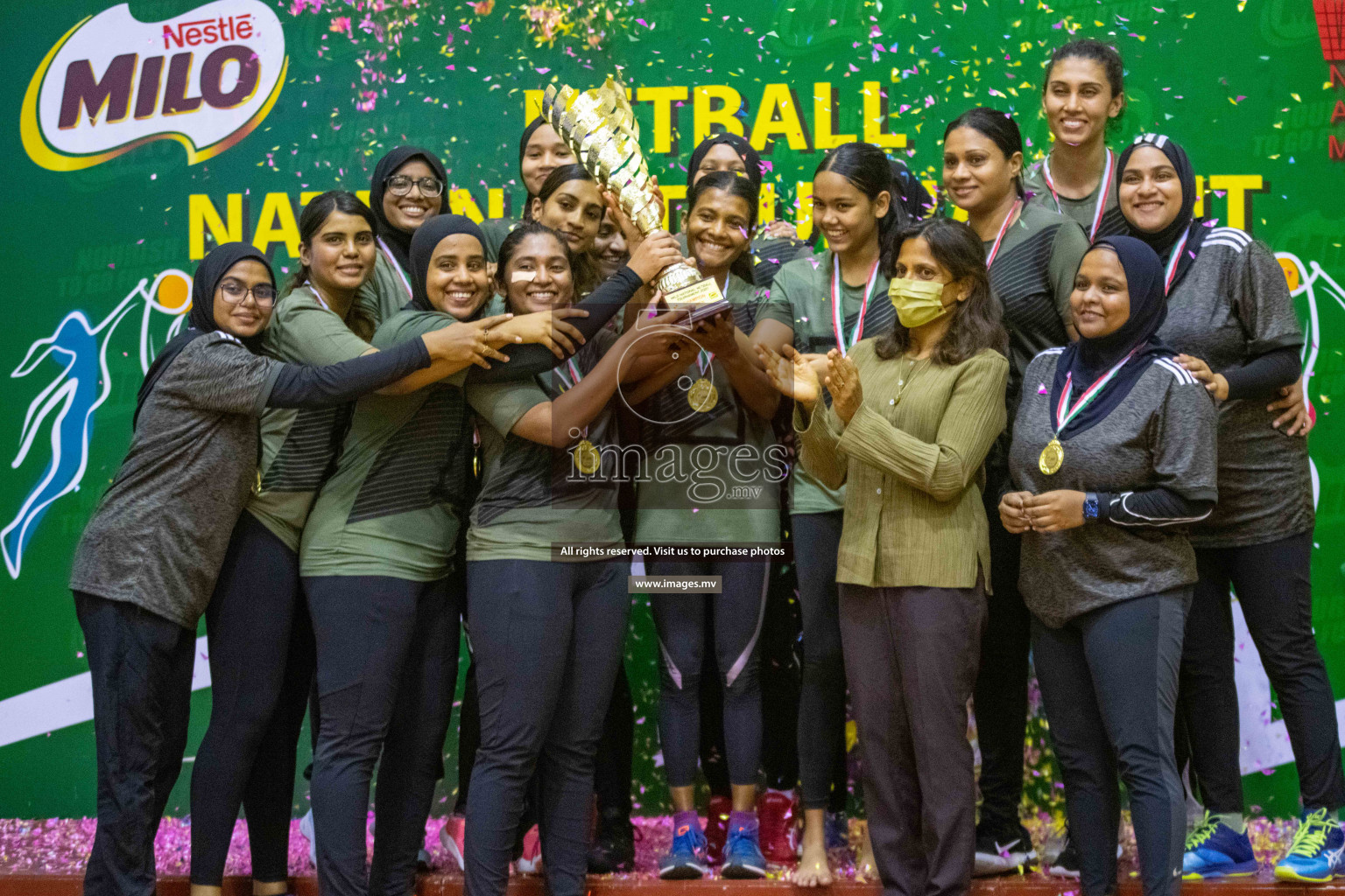 Kulhudhuffushi Youth & R.C vs Club Green Streets in the Finals of Milo National Netball Tournament 2021 (Women's) held on 5th December 2021 in Male', Maldives Photos: Ismail Thoriq / images.mv