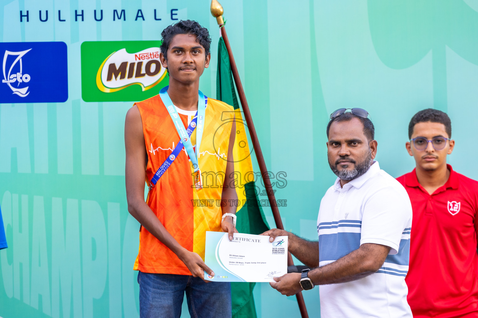 Day 5 of MWSC Interschool Athletics Championships 2024 held in Hulhumale Running Track, Hulhumale, Maldives on Wednesday, 13th November 2024. Photos by: Ismail Thoriq / Images.mv