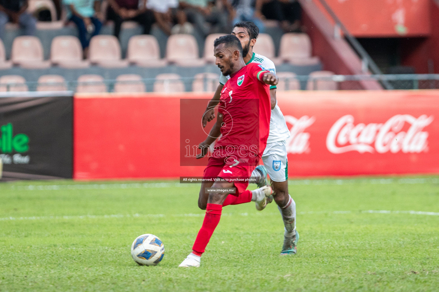 FIFA World Cup 2026 Qualifiers Round 1 home match vs Bangladesh held in the National Stadium, Male, Maldives, on Thursday 12th October 2023. Photos: Mohamed Mahfooz Moosa / Images.mv