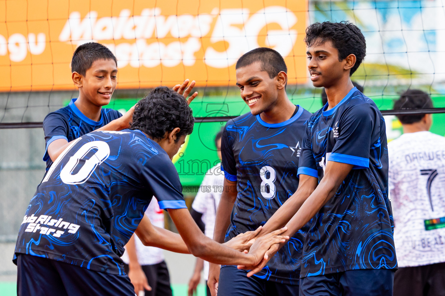 Club rising star academy vs Sports club city in Milo National Junior Volleyball Championship 2025 Day 2 was held on Sunday, 23rd November 2025 at Ekuveni Turf Court Male', Maldives. Photos: Nausham Waheed / images.mv