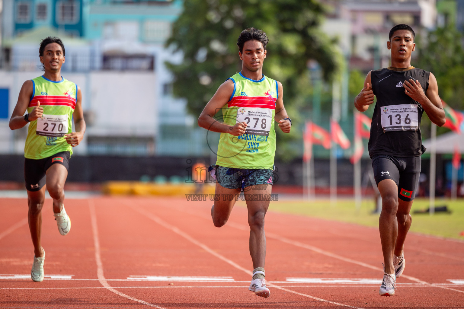 Day 2 of 33rd National Athletics Championship was held in Ekuveni Track at Male', Maldives on Friday, 6th September 2024. Photos: Shuu Abdul Sattar / images.mv