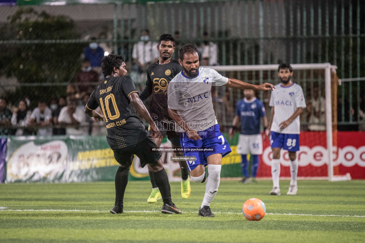 Prison Club vs MACL in the Quarter Finals of Club Maldives 2021 held at Hulhumale;, on 12th December 2021 Photos: Nausham / images.mv