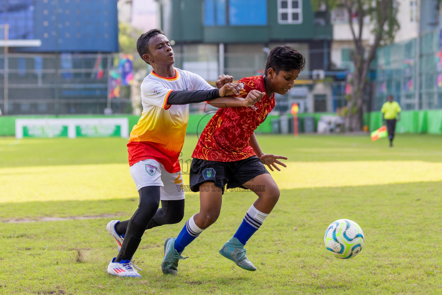 Club Eagles vs Super United Sports (U12) in Day 4 of Dhivehi Youth League 2024 held at Henveiru Stadium on Thursday, 28th November 2024. Photos: Shuu Abdul Sattar/ Images.mv