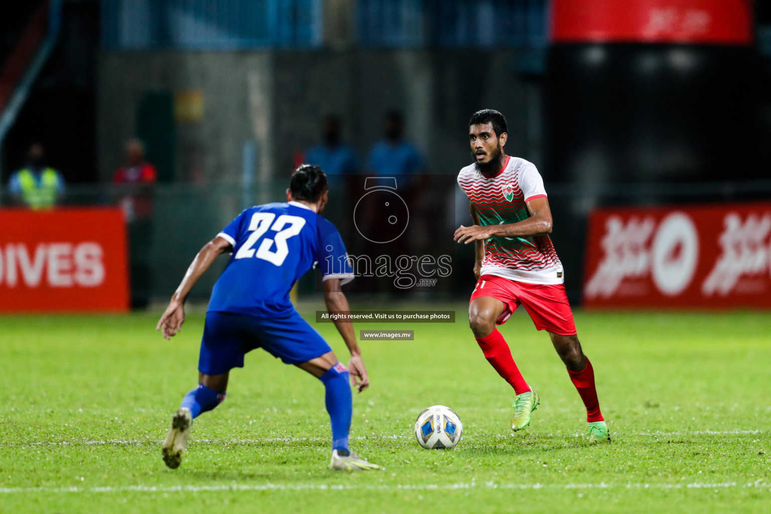 Maldives vs Nepal in SAFF Championship 2021 held on 1st October 2021 in Galolhu National Stadium, Male', Maldives