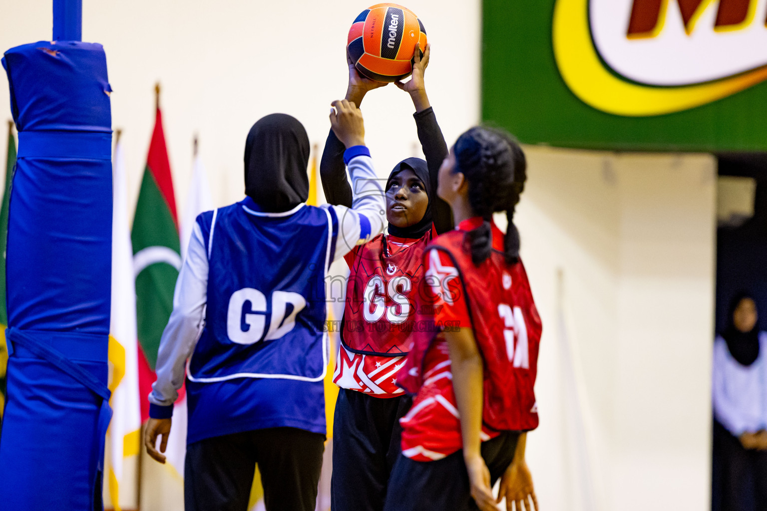 Day 2 of 25th Inter-School Netball Tournament was held in Social Center at Male', Maldives on Saturday, 10th August 2024. Photos: Nausham Waheed / images.mv