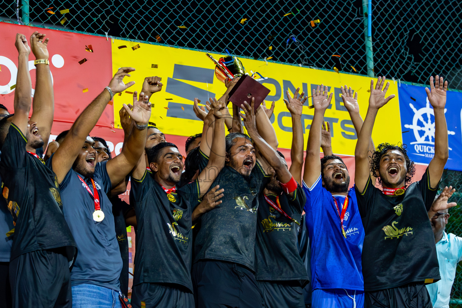 HDh Naavaidhoo vs HA Utheemu on Day 39 of Golden Futsal Challenge 2024 was held on Friday, 23rd February 2024, in Hulhumale', Maldives 
Photos: Mohamed Mahfooz Moosa/ images.mv