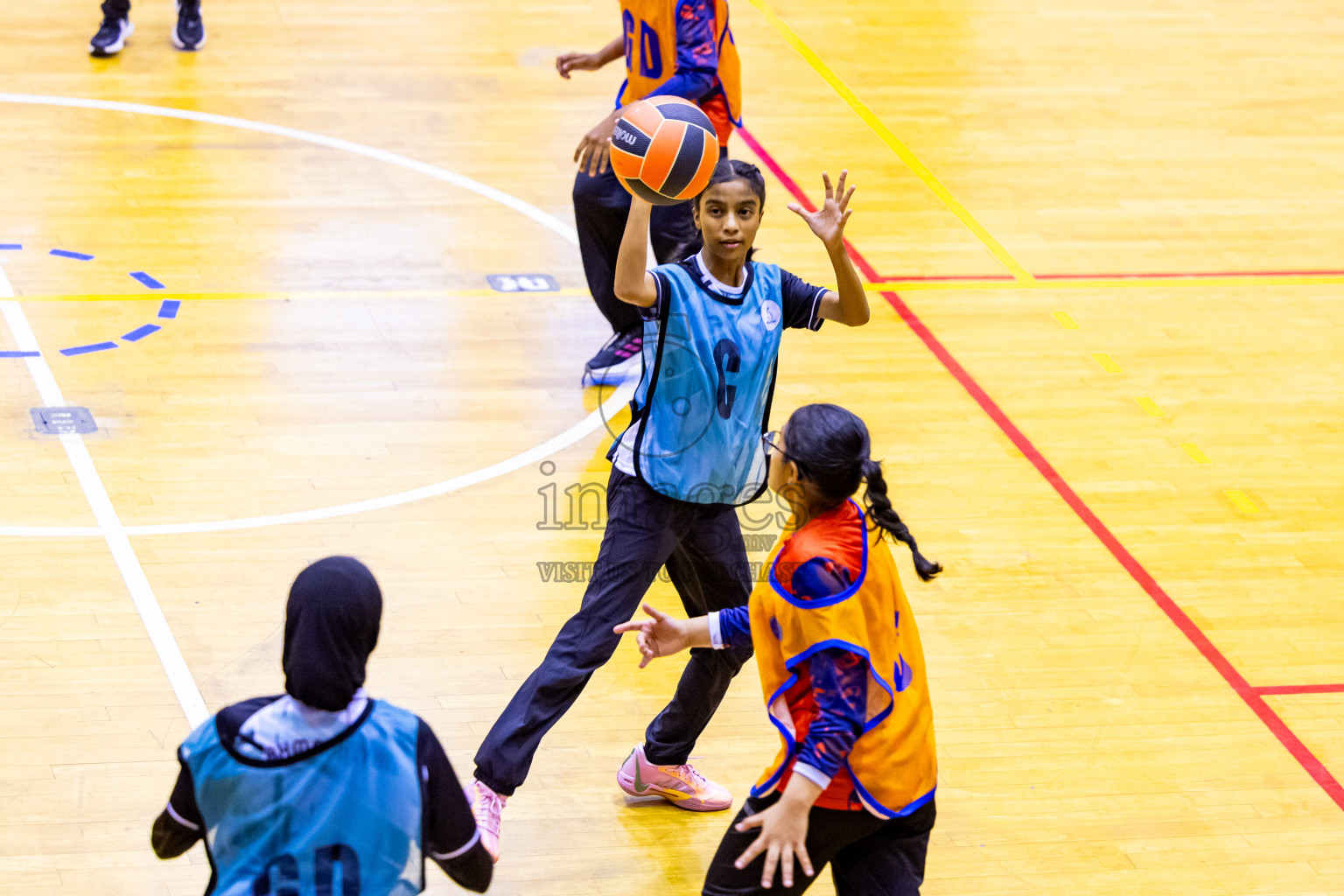 Day 9 of 25th Inter-School Netball Tournament was held in Social Center at Male', Maldives on Monday, 19th August 2024. Photos: Nausham Waheed / images.mv