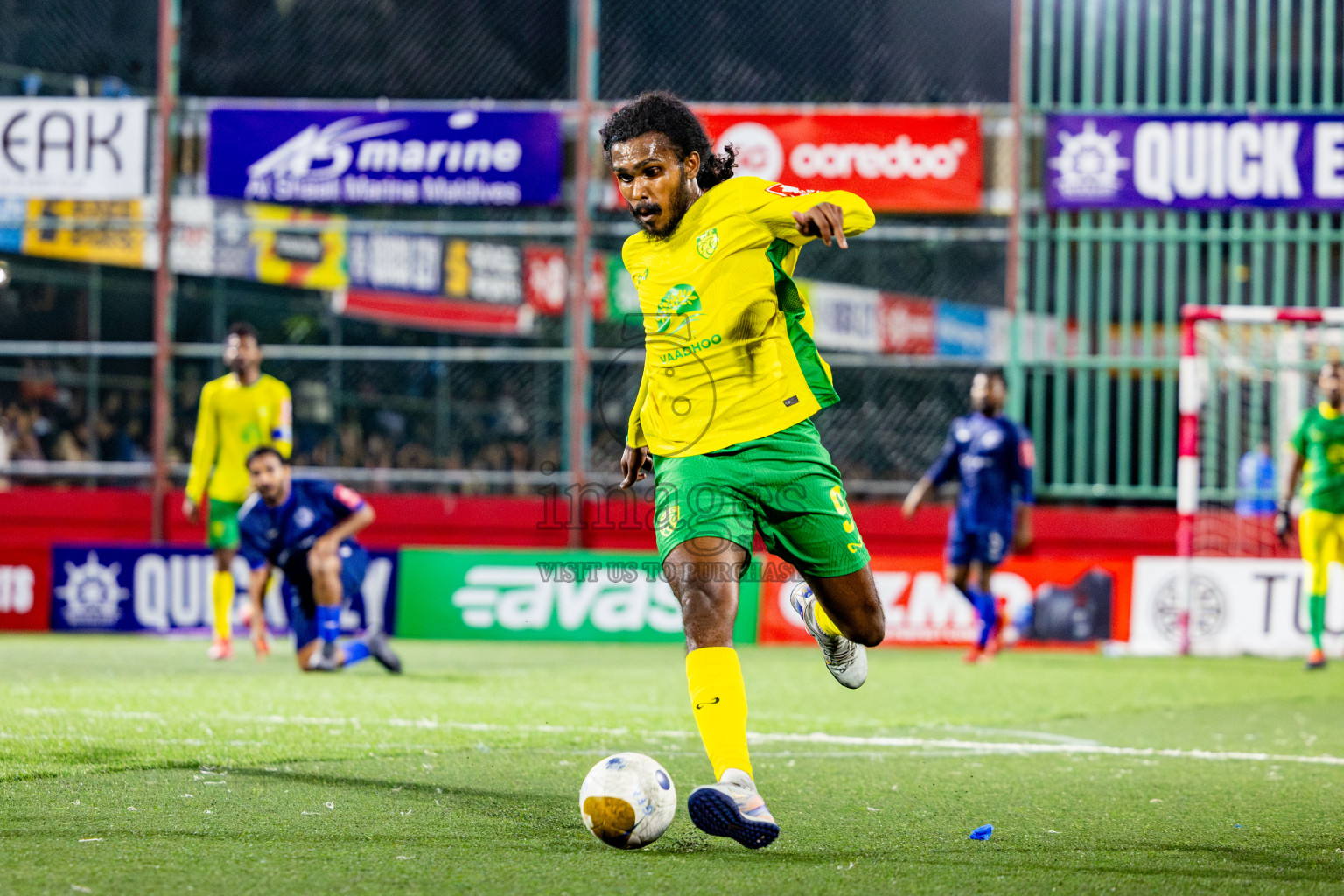 Gdh Vaadhoo vs GA Villingili in zone round Day 30 of Golden Futsal Challenge 2025 was held on Monday , 3rd February 2025, in Hulhumale', Maldives. Photos: Nausham Waheed / images.mv