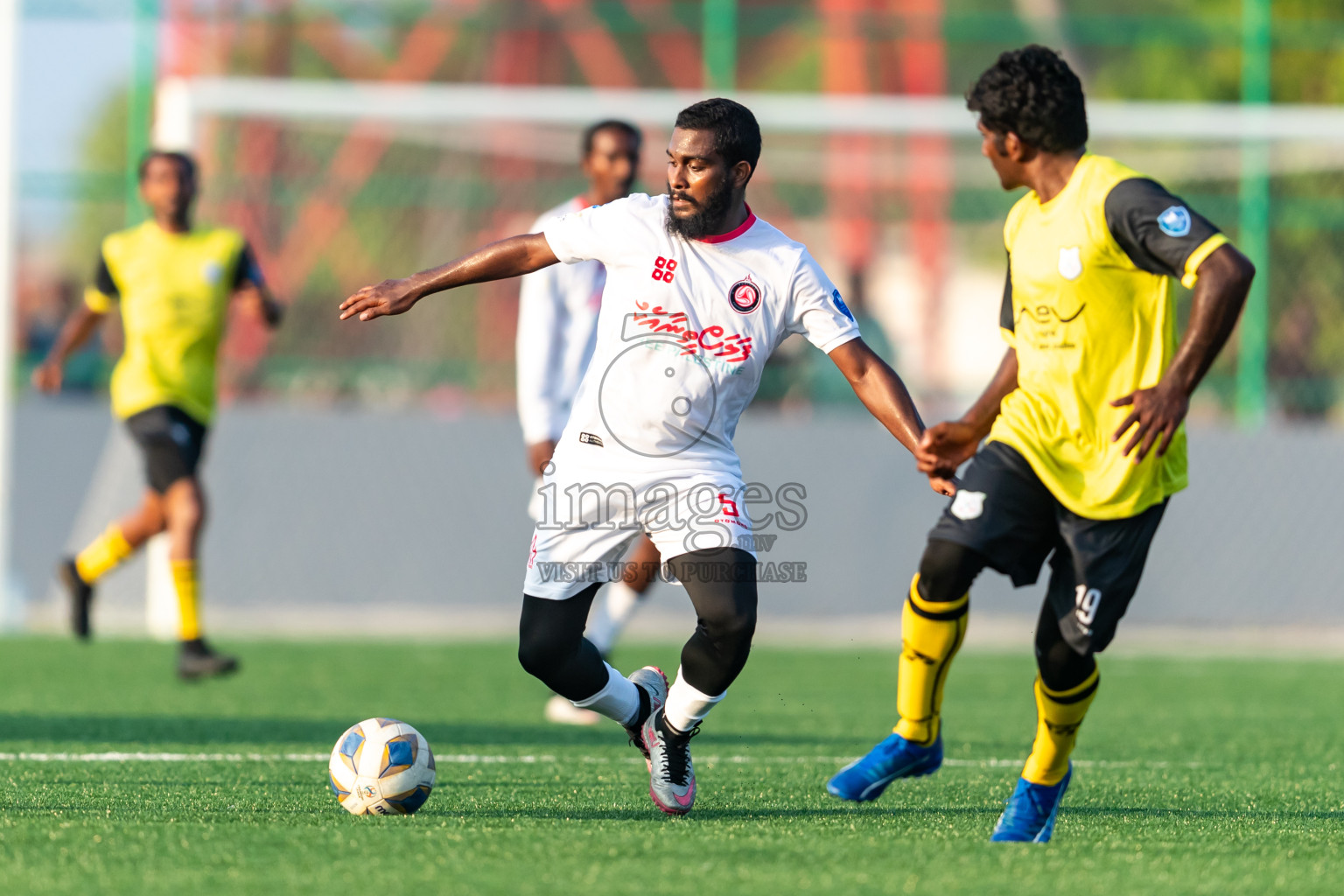 Kanmathi Juniors vs Furious SC from Manadhoo Council Cup 2024 in N Manadhoo Maldives on Monday, 19th February 2023. Photos: Nausham Waheed / images.mv