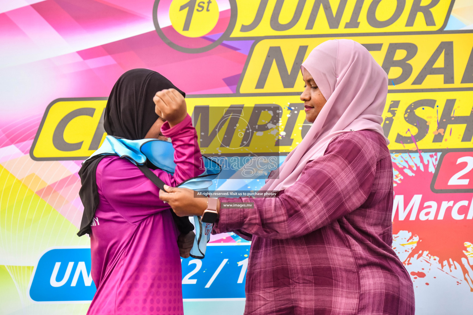 Final of Junior Netball Championship 2022 held in Male', Maldives on 19th March 2022. Photos by Nausham Waheed