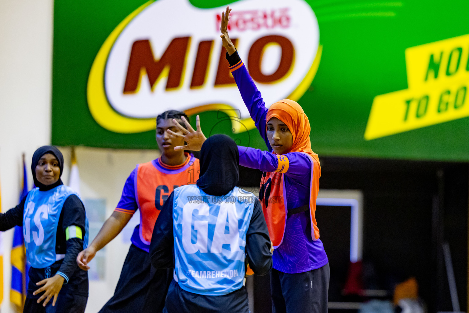 Day 14 of 25th Inter-School Netball Tournament was held in Social Center at Male', Maldives on Sunday, 25th August 2024. Photos: Nausham Waheed / images.mv