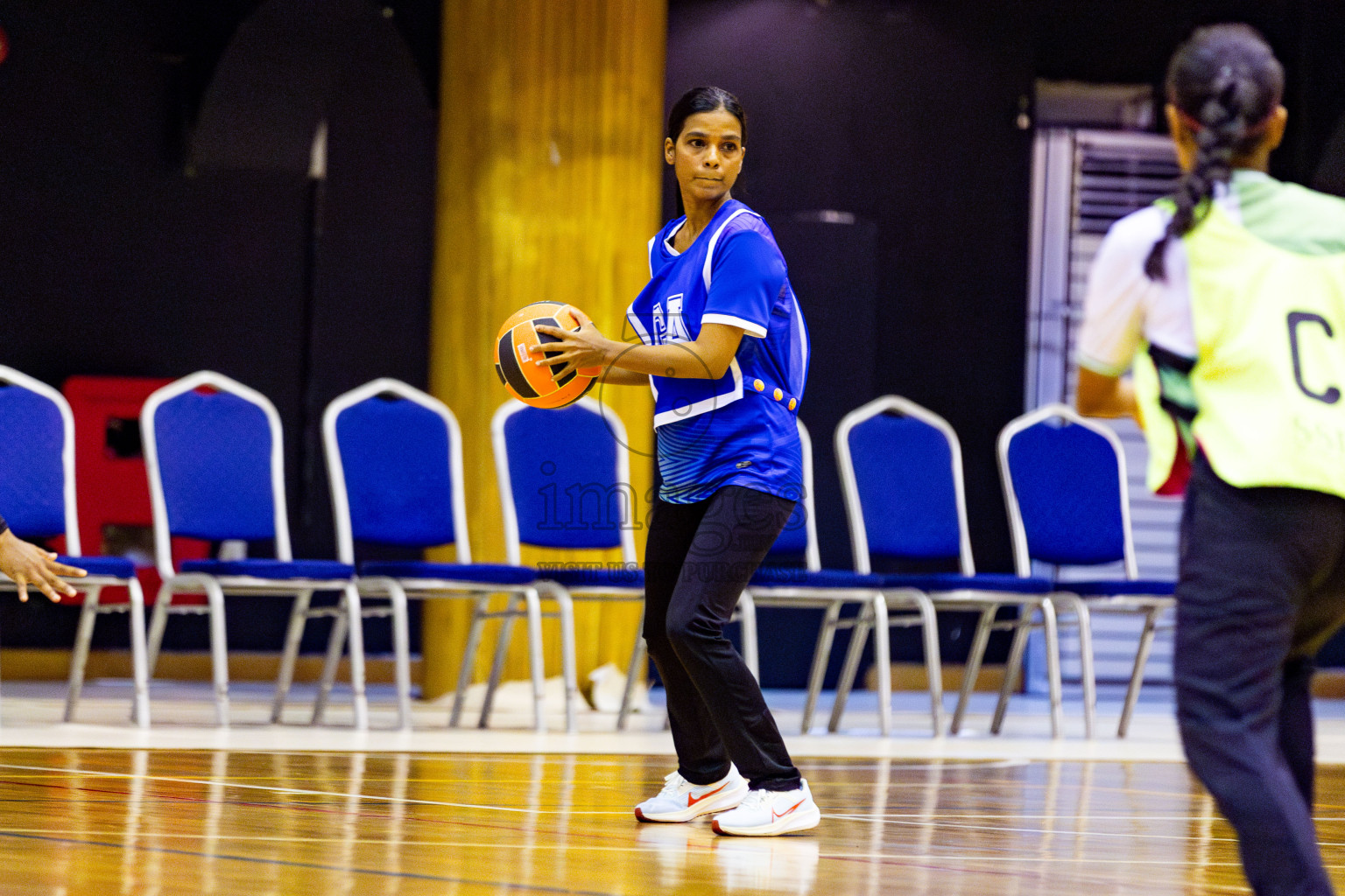 Kulhudhuffushi Youth & Recreation Club vs Club Green StreetDay 2 of 21st National Netball Tournament was held in Social Canter at Male', Maldives on Friday, 18th May 2024. Photos: Nausham Waheed / images.mv