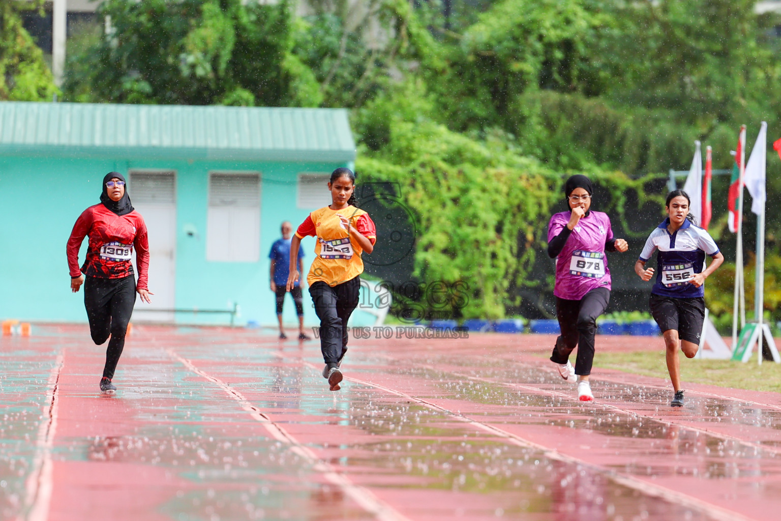 Day 1 of MWSC Interschool Athletics Championships 2024 held in Hulhumale Running Track, Hulhumale, Maldives on Saturday, 9th November 2024. 
Photos by: Ismail Thoriq, Hassan Simah / Images.mv