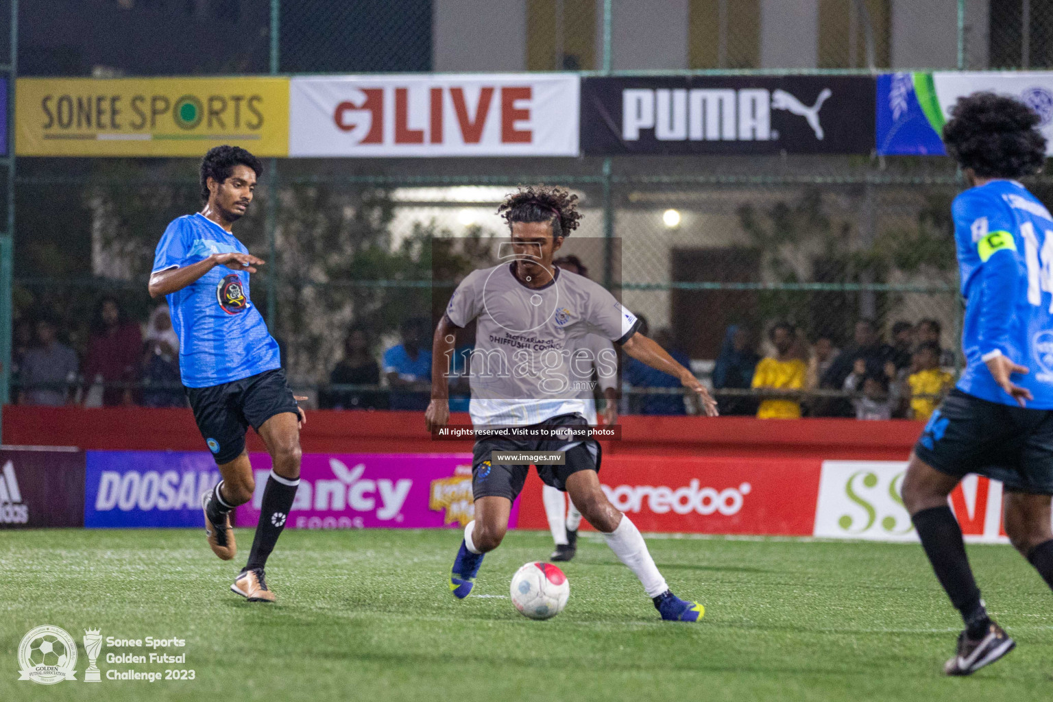 K. Guraidhoo vs TK. Dhiffushi in Day 4 of Golden Futsal Challenge 2023 on 08 February 2023 in Hulhumale, Male, Maldives