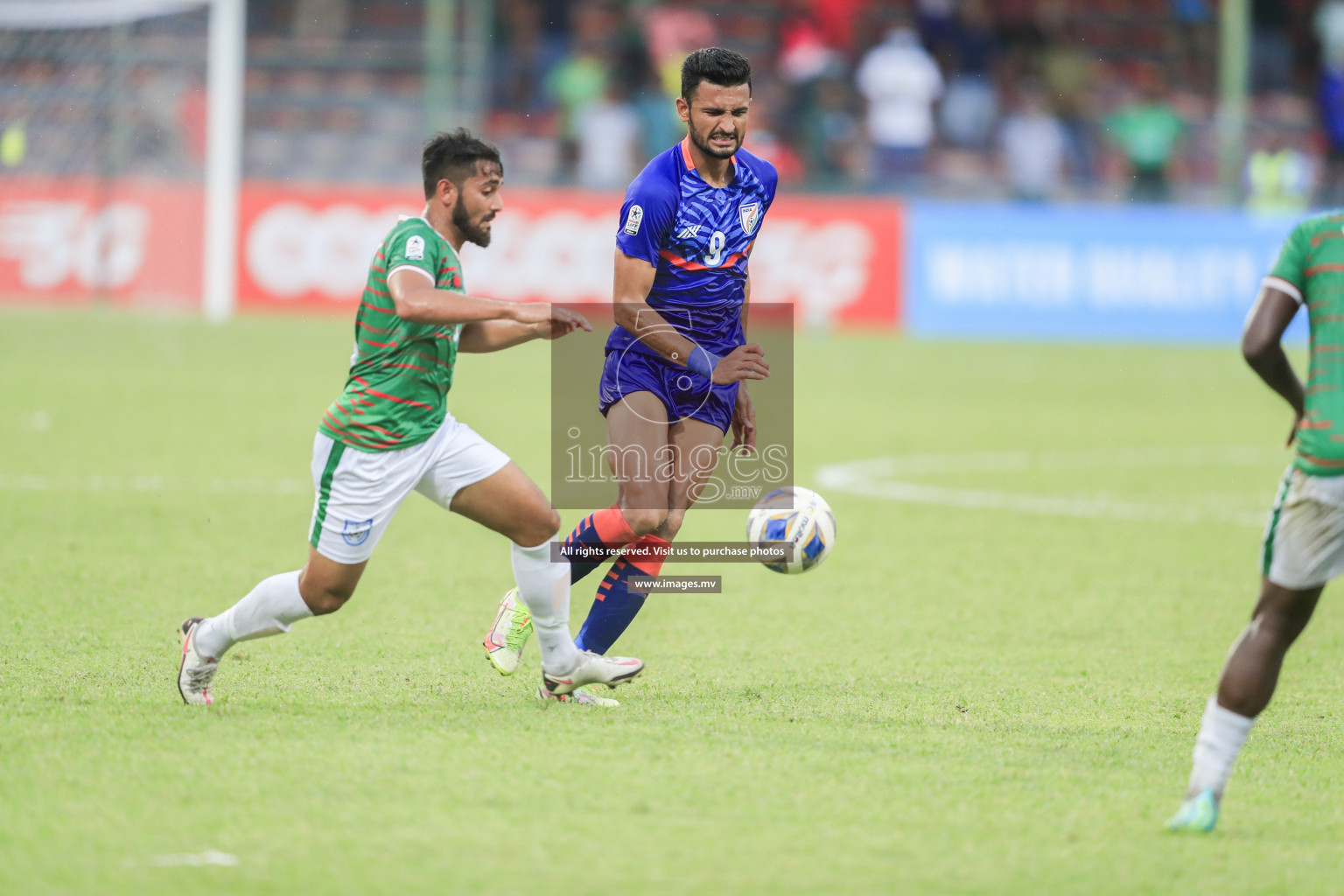 Bangladesh vs India in SAFF Championship 2021 held on 1st October 2021 in Galolhu National Stadium, Male', Maldives