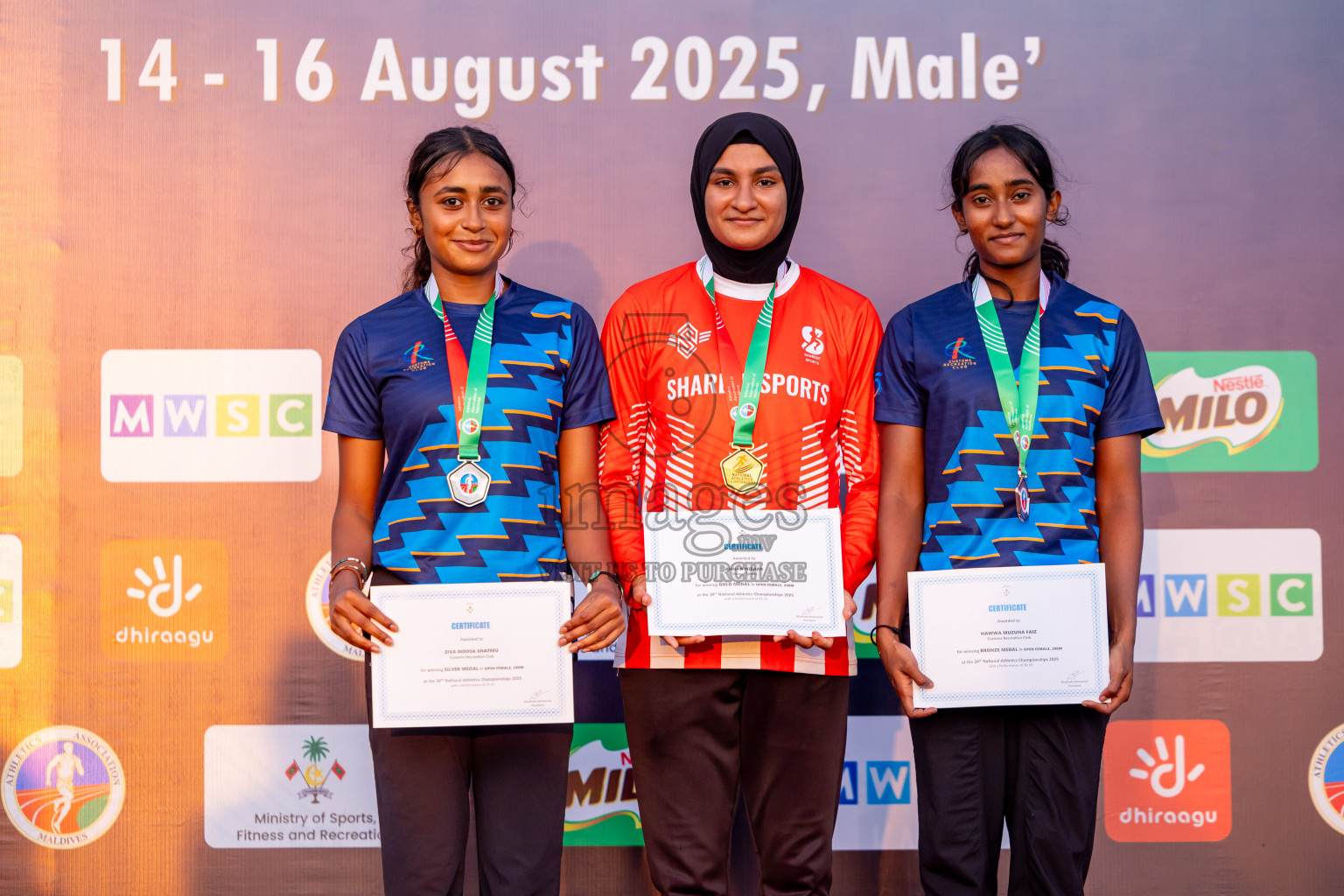 Day 2 of National Athletics Championship 2025 was held at Ekuveni Running Ground in Male', Maldives on Friday, 15th August 2025. Photos: Nausham Waheed  / images.mv