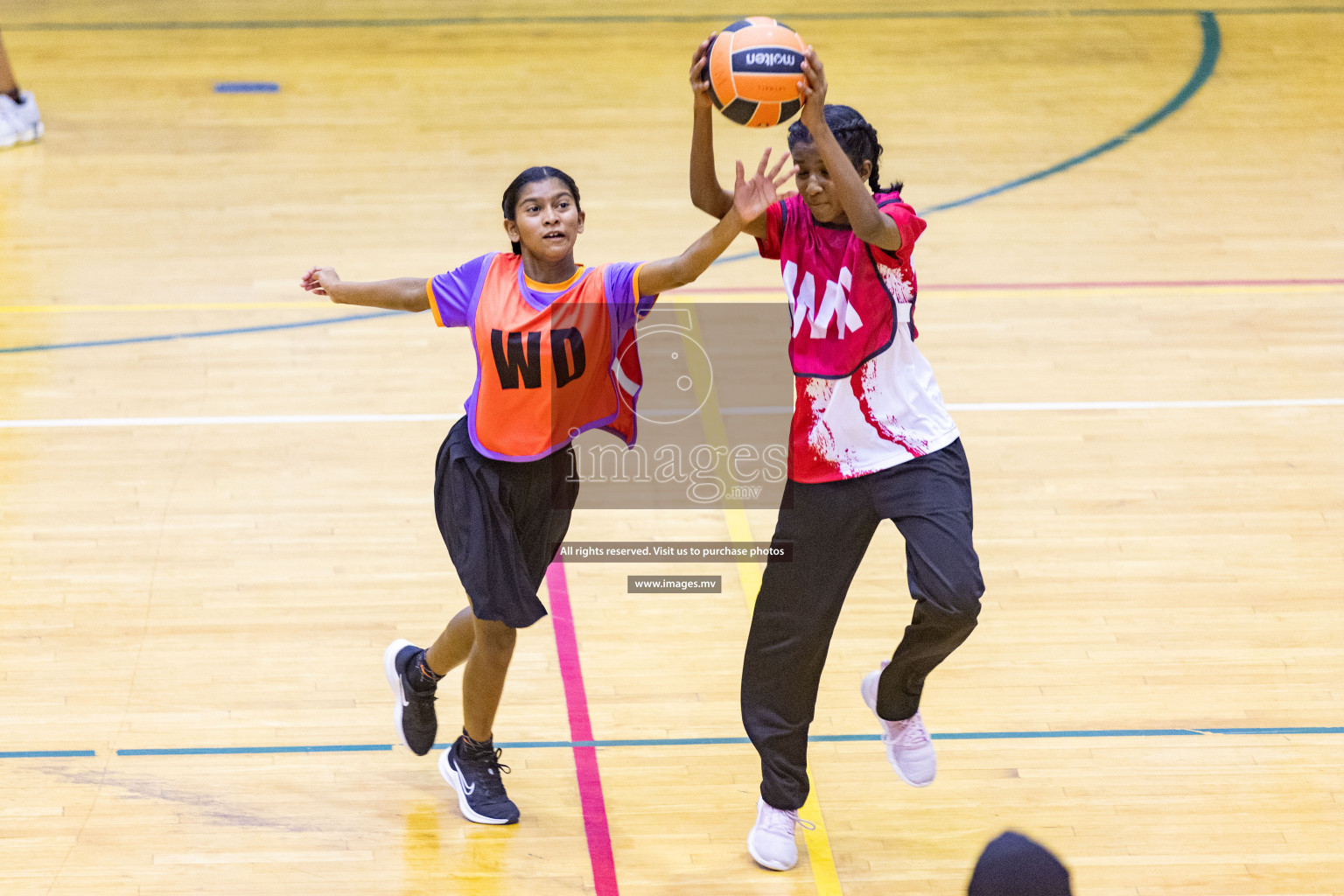 Day 11 of 24th Interschool Netball Tournament 2023 was held in Social Center, Male', Maldives on 6th November 2023. Photos: Nausham Waheed / images.mv